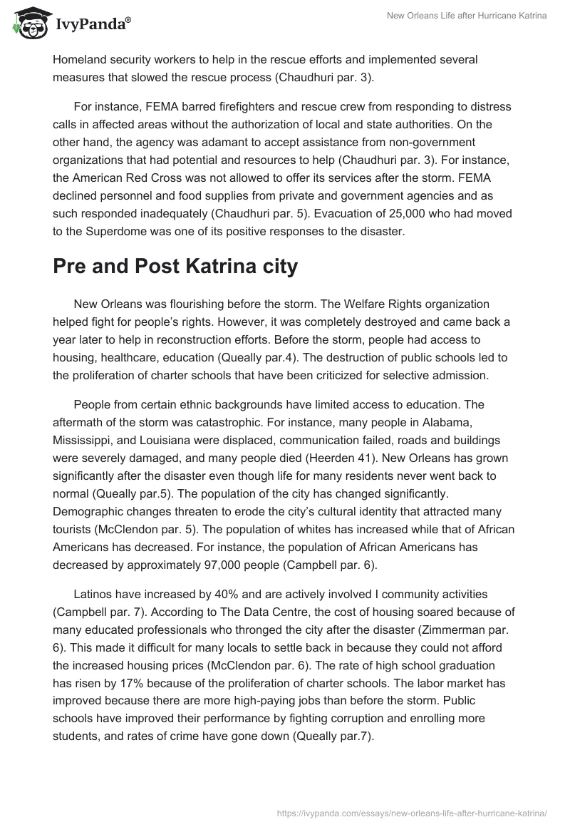 New Orleans Life after Hurricane Katrina. Page 2