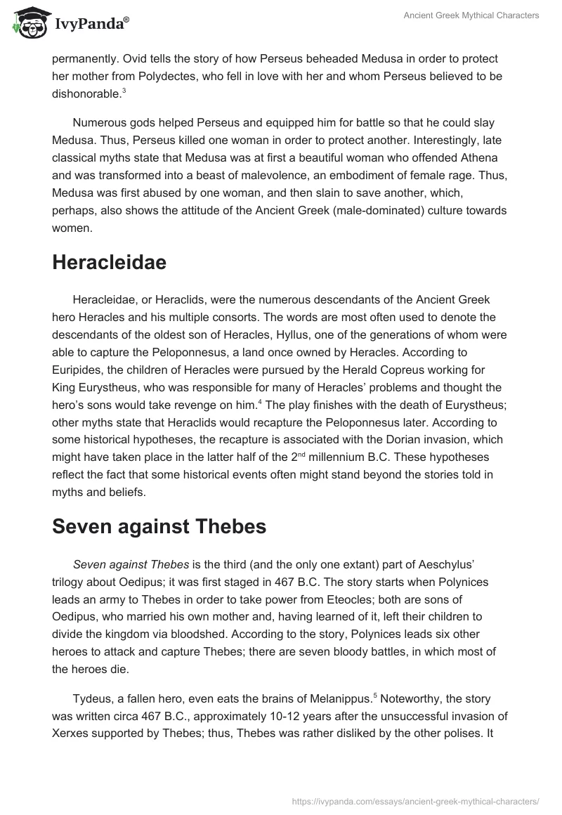 Ancient Greek Mythical Characters. Page 2