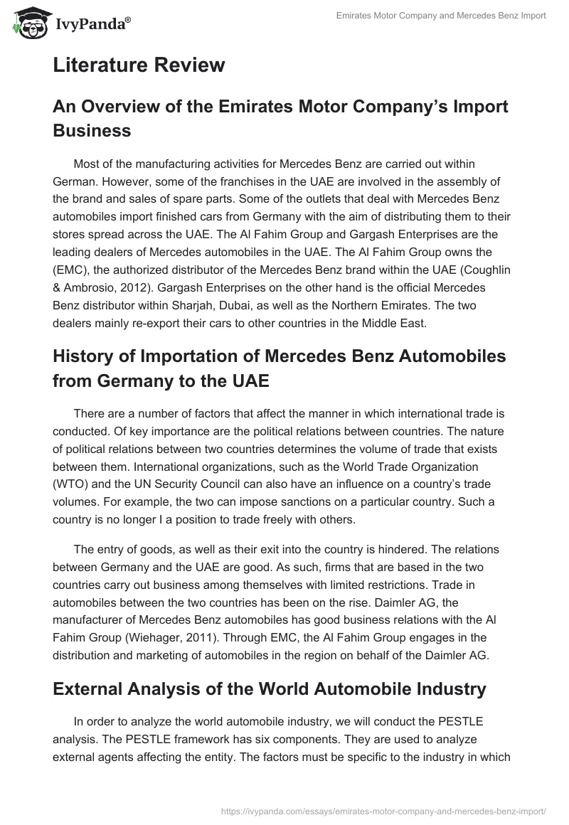 Emirates Motor Company and Mercedes Benz Import. Page 3