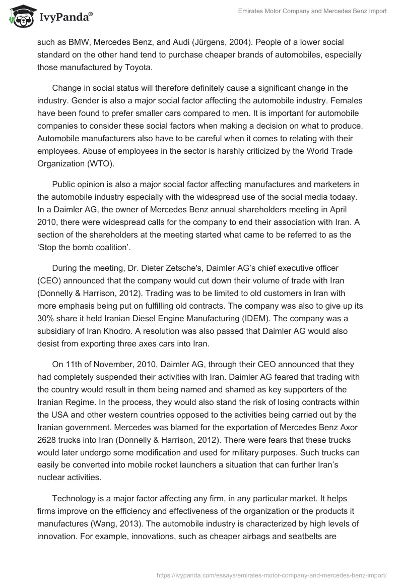 Emirates Motor Company and Mercedes Benz Import. Page 5