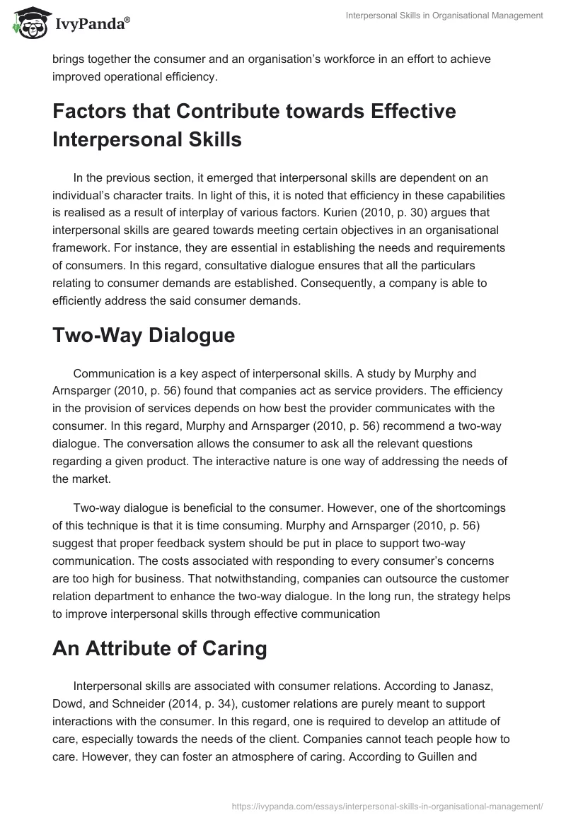 Interpersonal Skills in Organisational Management. Page 3
