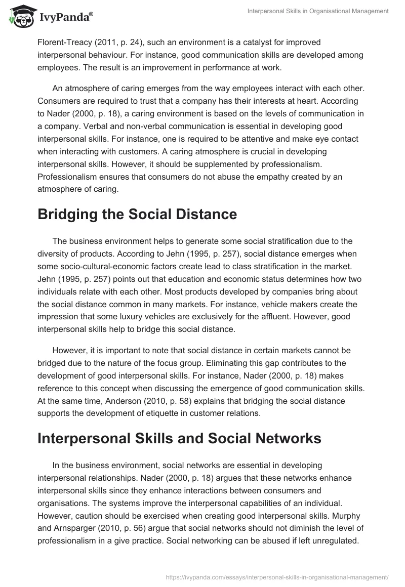 Interpersonal Skills in Organisational Management. Page 4