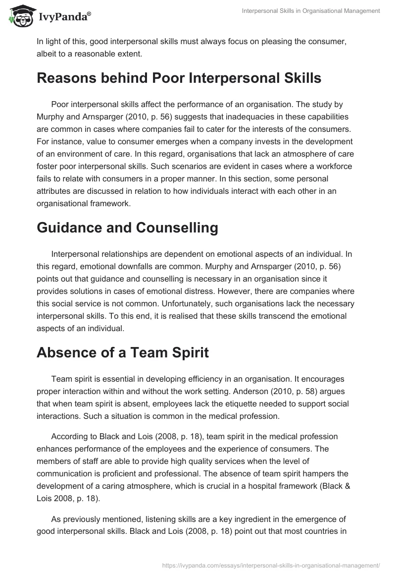 Interpersonal Skills in Organisational Management. Page 5