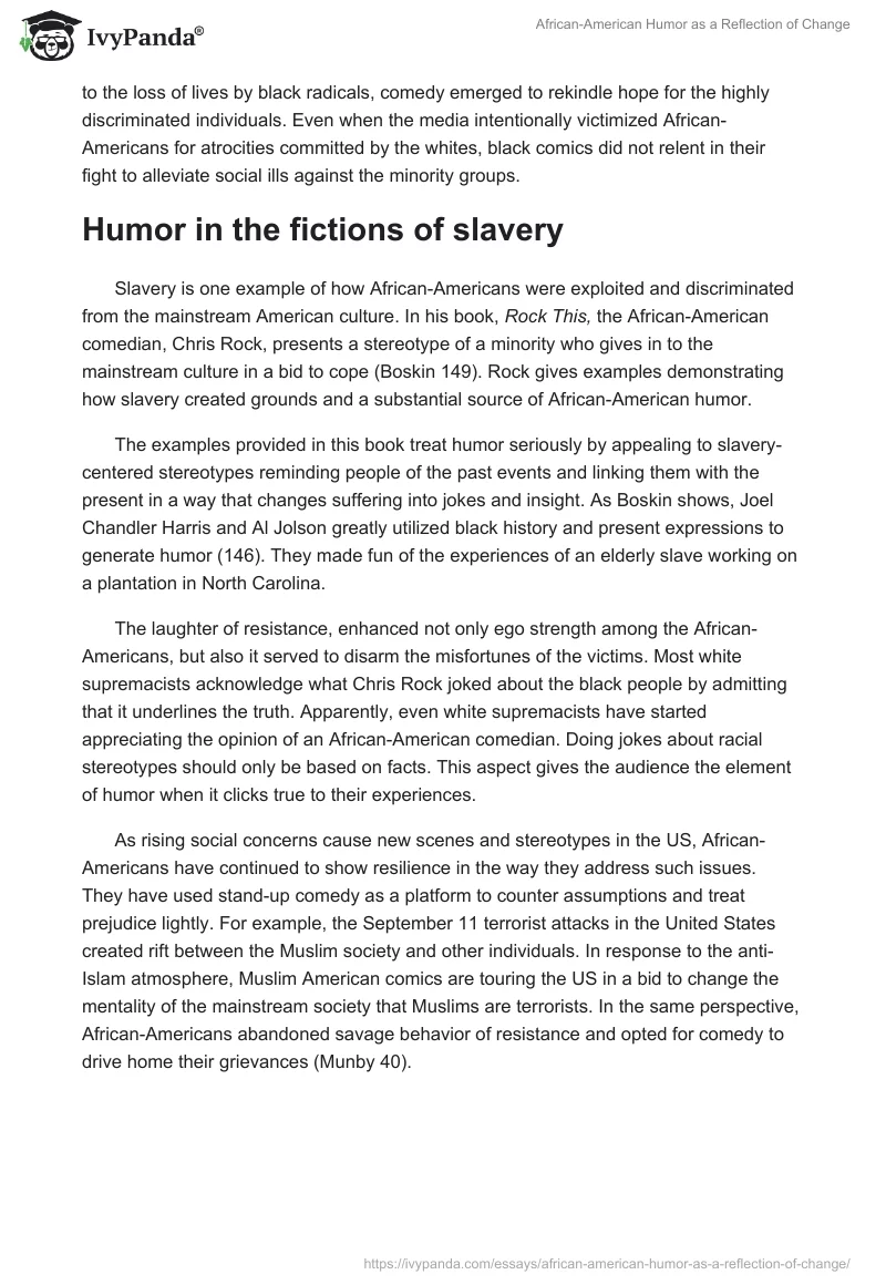African-American Humor as a Reflection of Change. Page 3