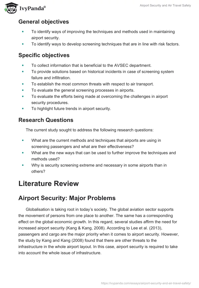Airport Security and Air Travel Safety. Page 3