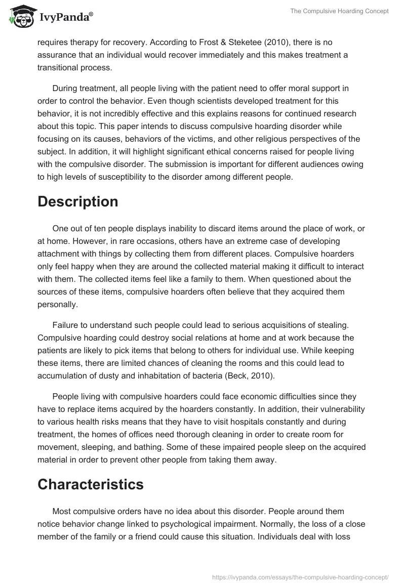 The Compulsive Hoarding Concept. Page 2