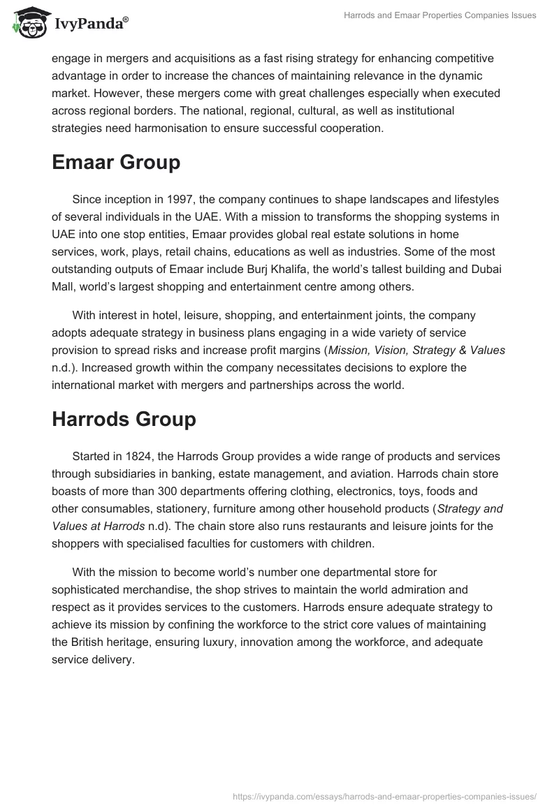 Harrods and Emaar Properties Companies Issues. Page 2