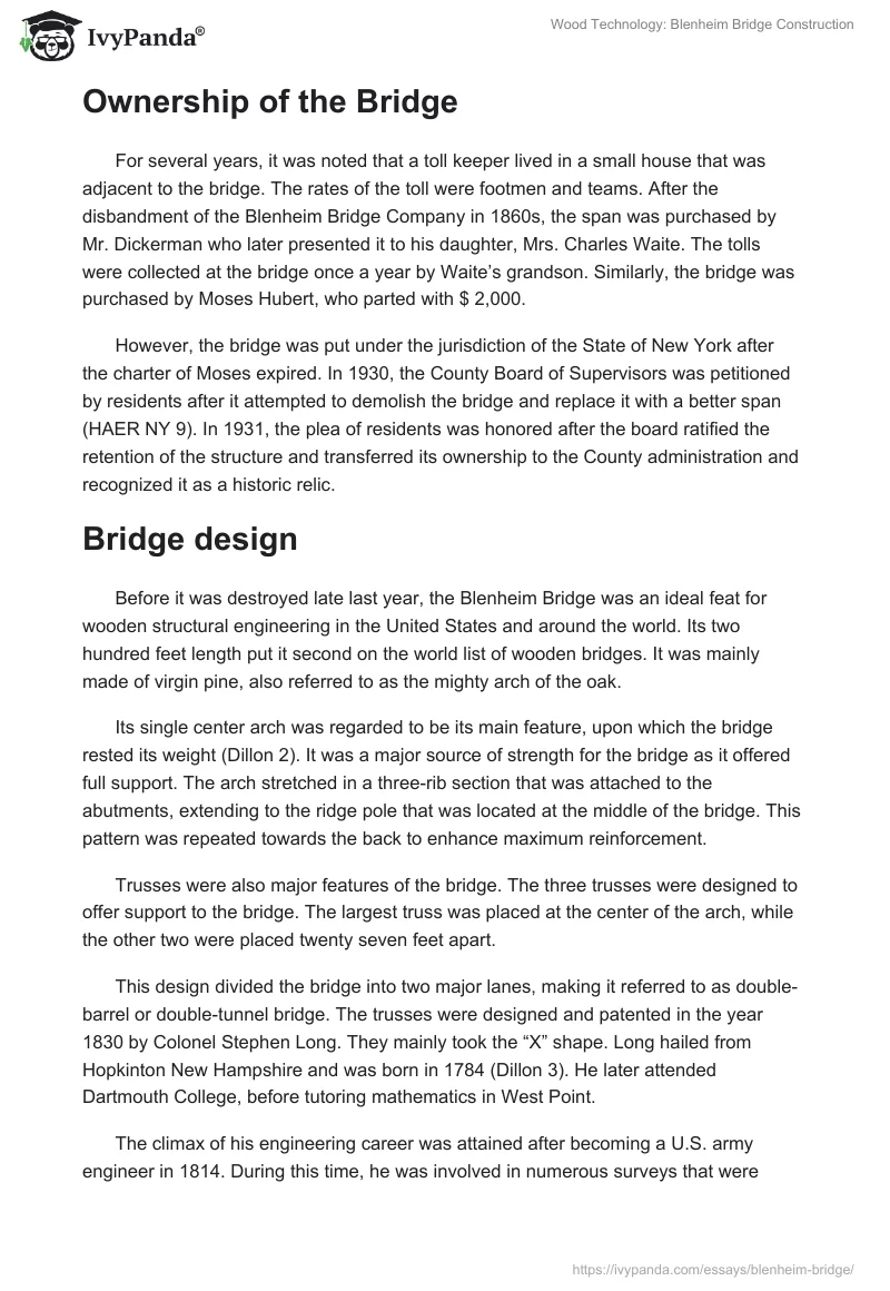 Wood Technology: Blenheim Bridge Construction. Page 5
