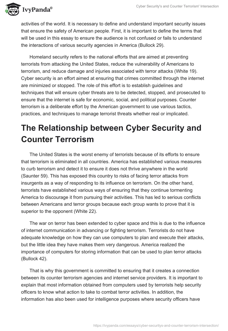 Cyber Security's and Counter Terrorism' Intersection. Page 3