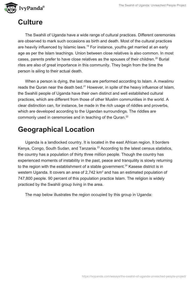 The Swahili of Uganda: Unreached People Project. Page 5