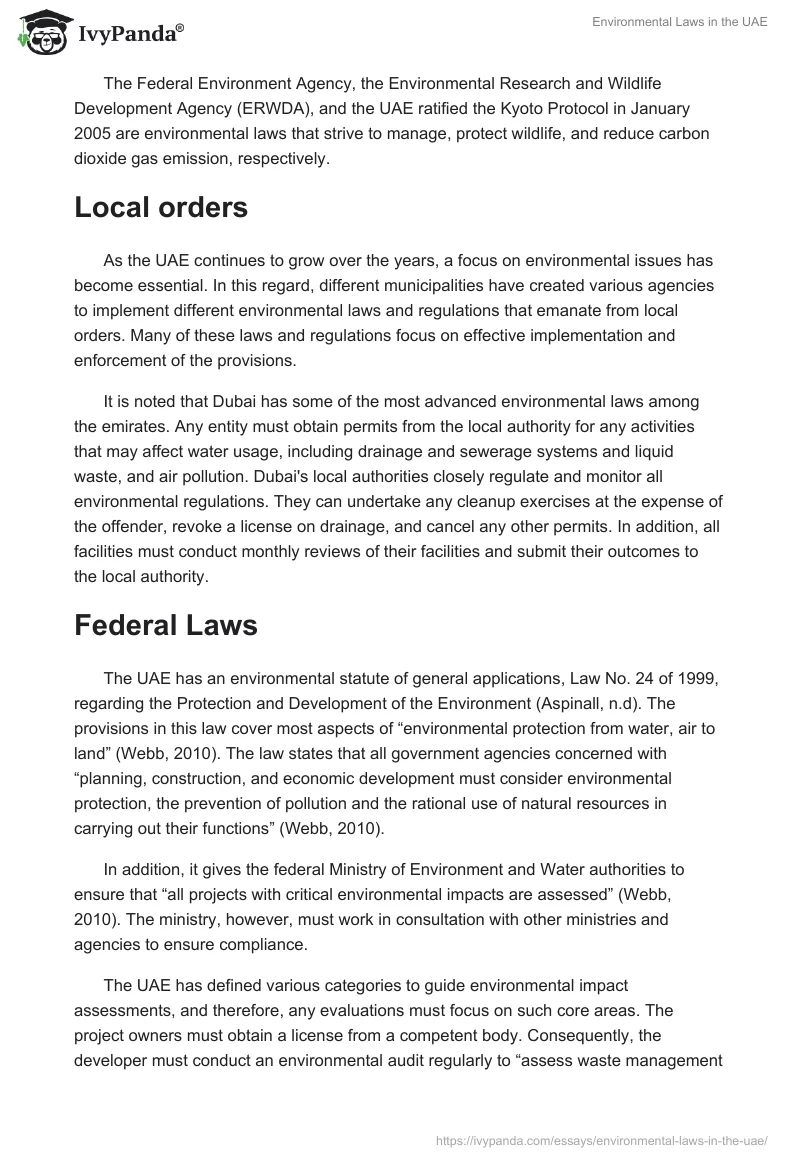 Environmental Laws in the UAE. Page 4