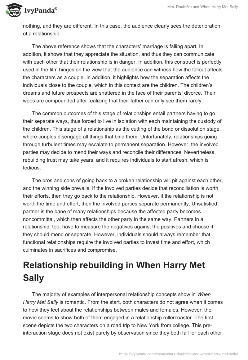 "Mrs. Doubtfire" and "When Harry Met Sally". Page 2