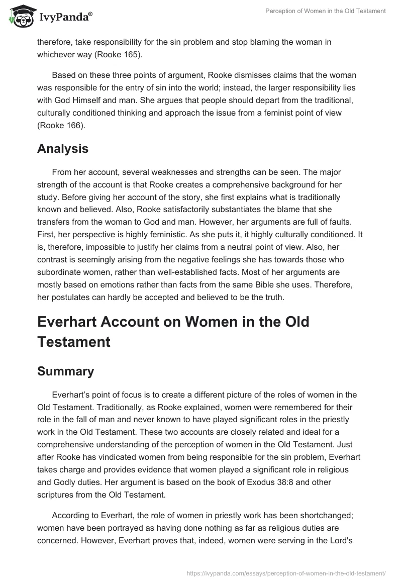 Perception of Women in the Old Testament. Page 3