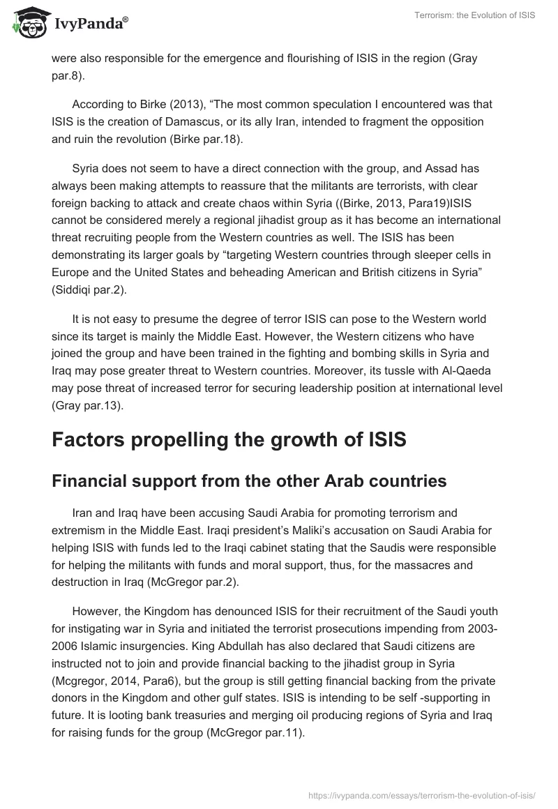 Terrorism: the Evolution of ISIS. Page 3