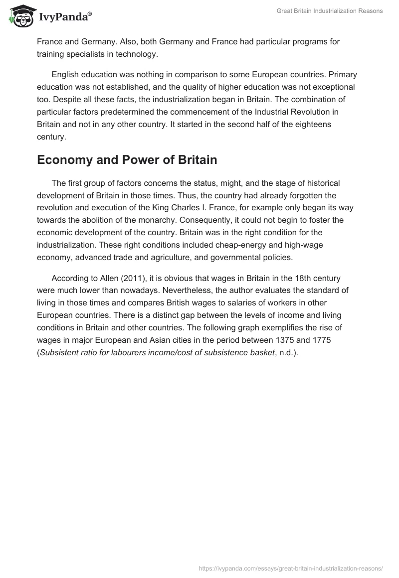 Great Britain Industrialization Reasons. Page 3