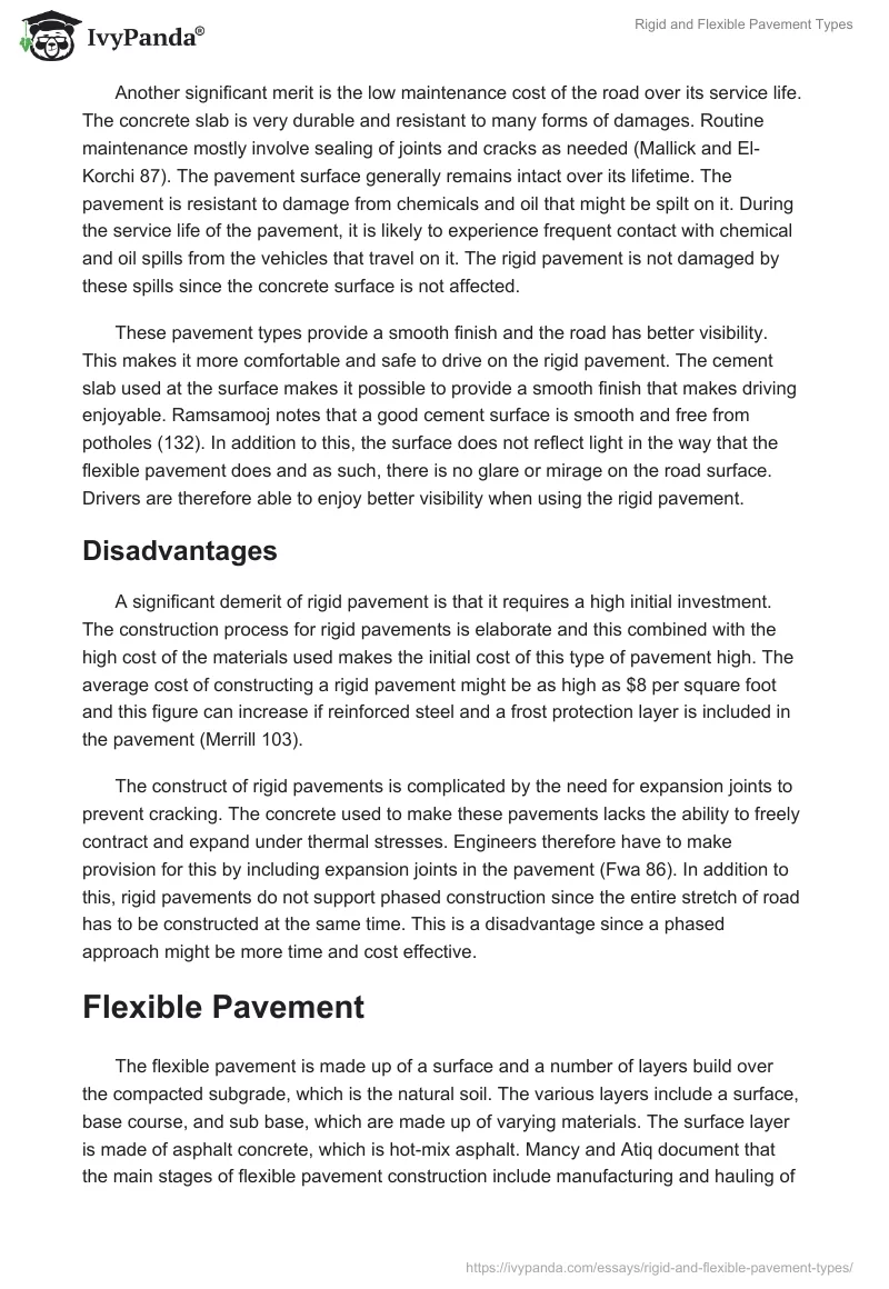 Rigid and Flexible Pavement Types. Page 3