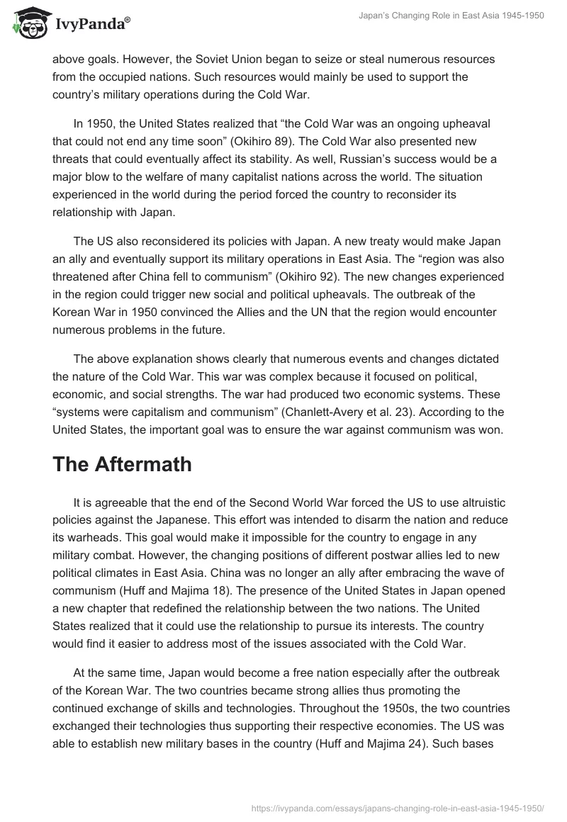 Japan’s Changing Role in East Asia 1945-1950. Page 5
