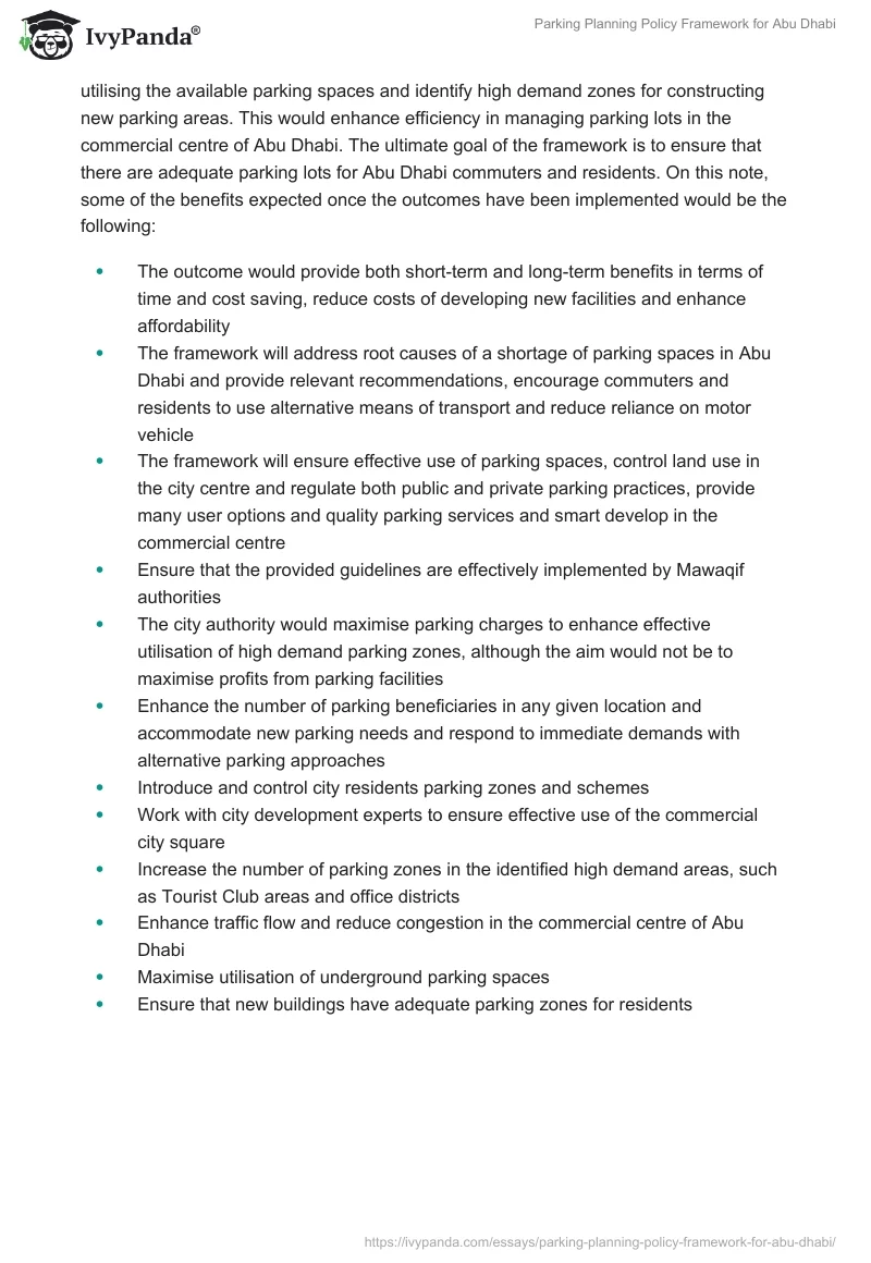 Parking Planning Policy Framework for Abu Dhabi. Page 3