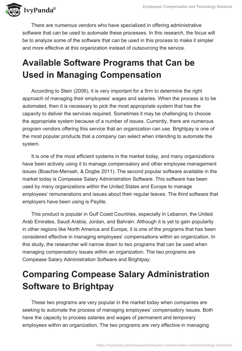 Employees' Compensation and Technology Solutions. Page 2