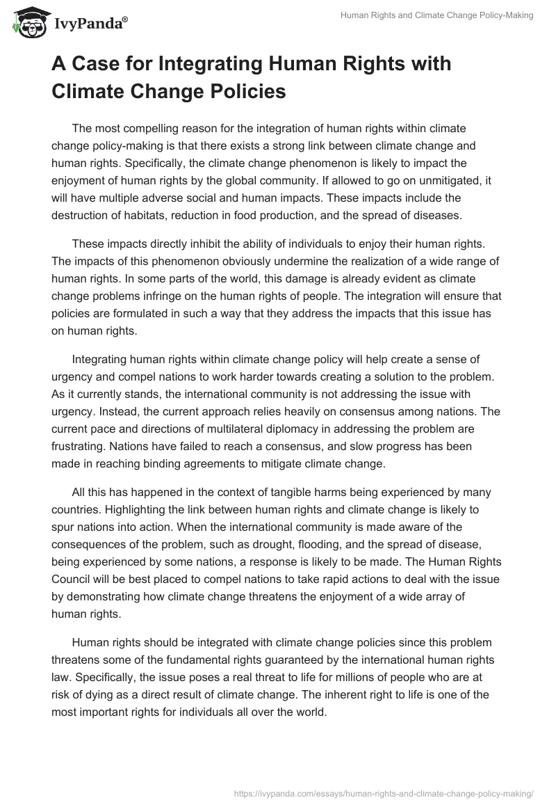 Human Rights and Climate Change Policy-Making. Page 2