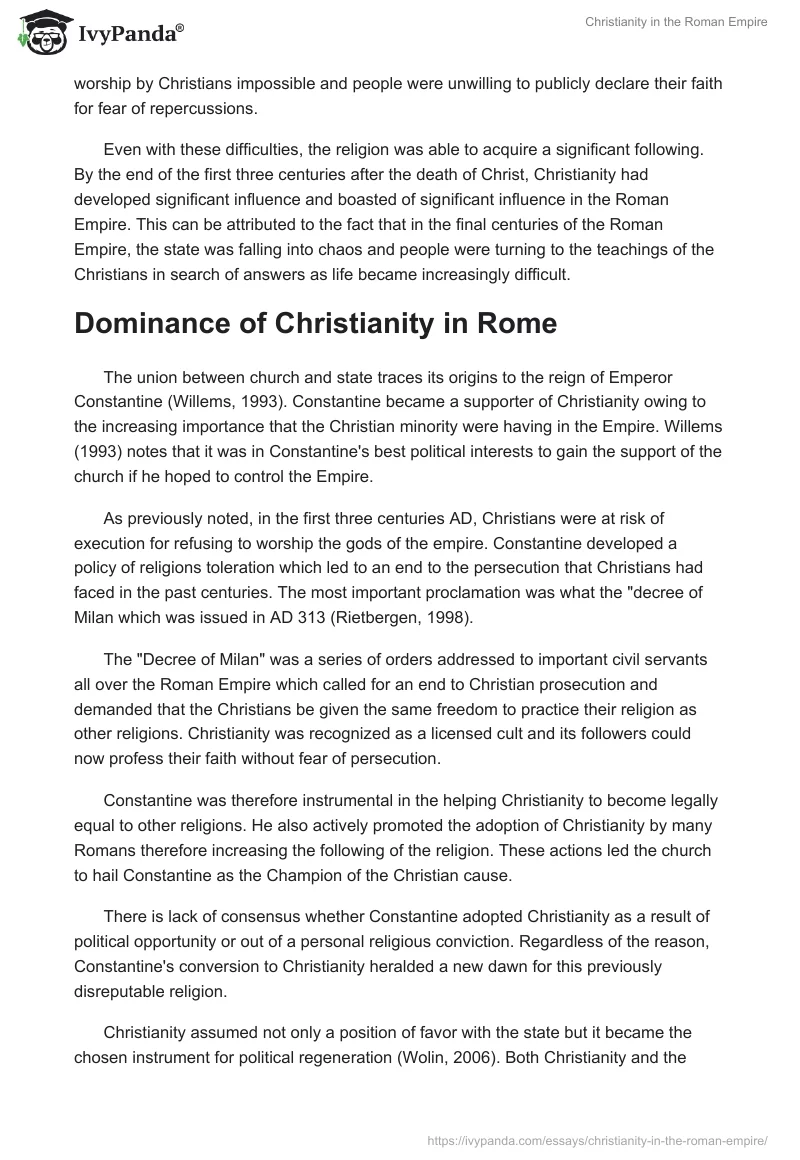 Christianity in the Roman Empire. Page 3