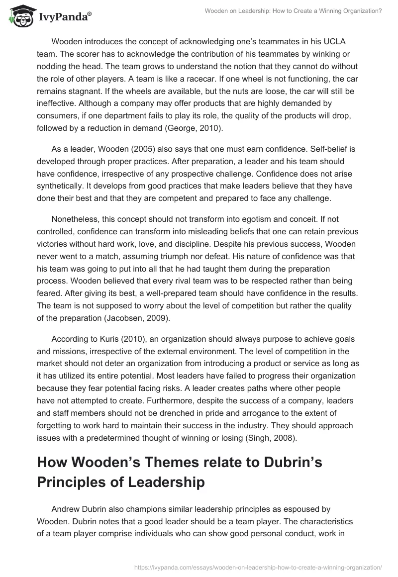 Wooden on Leadership: How to Create a Winning Organization?. Page 4