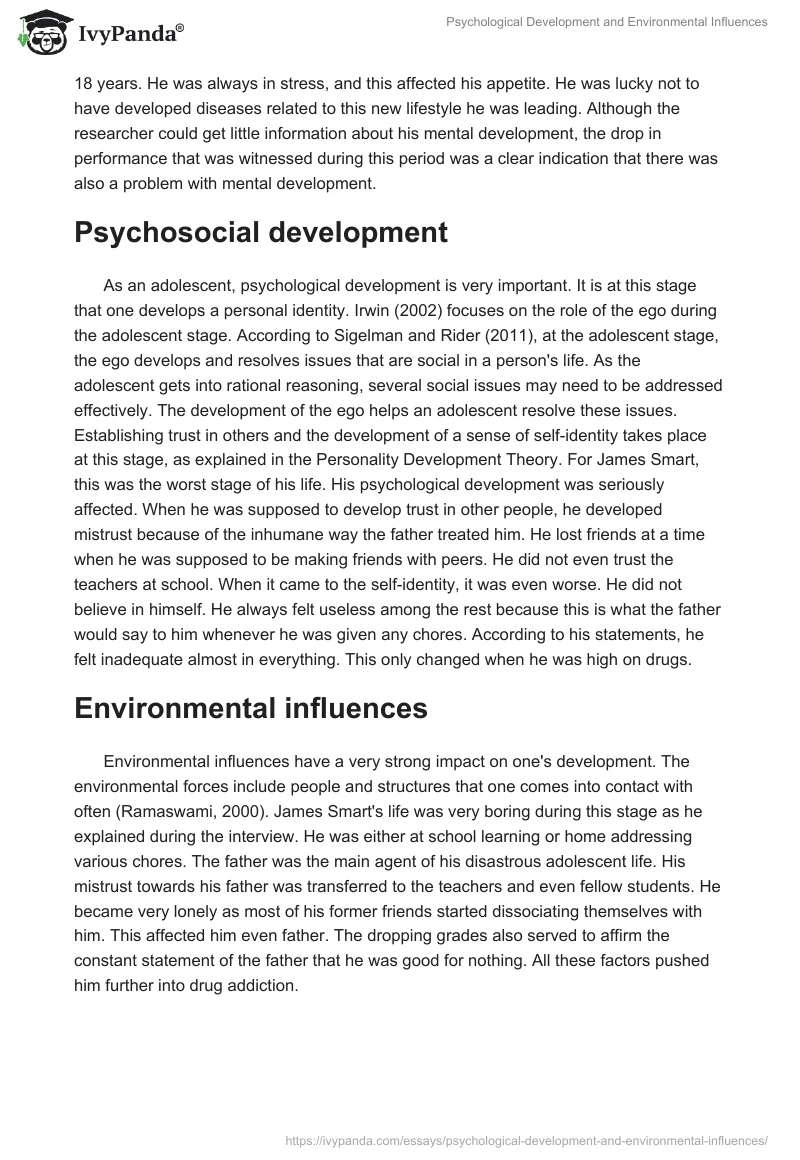 Psychological Development and Environmental Influences. Page 3