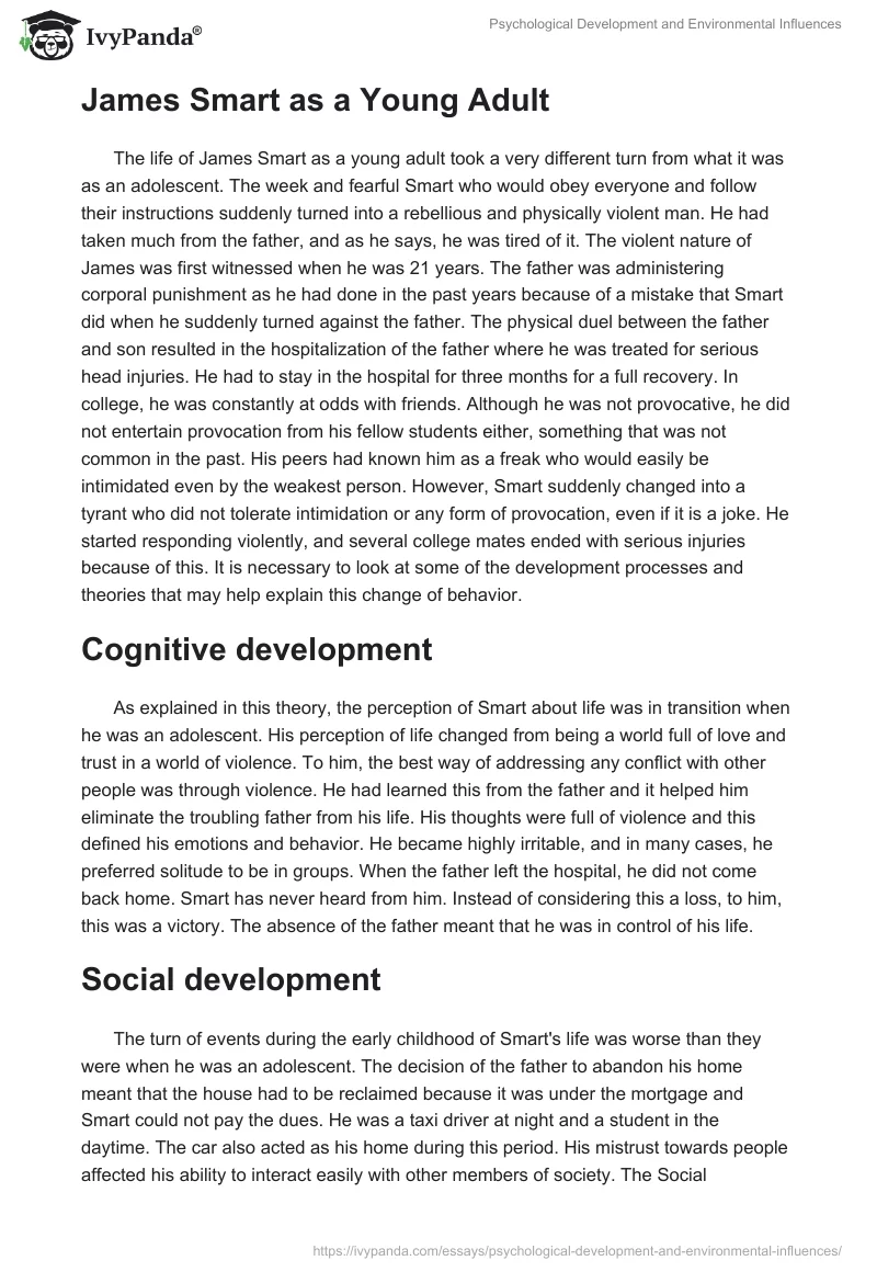 Psychological Development and Environmental Influences. Page 4