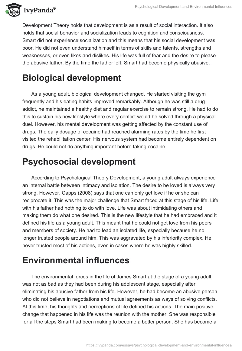 Psychological Development and Environmental Influences. Page 5