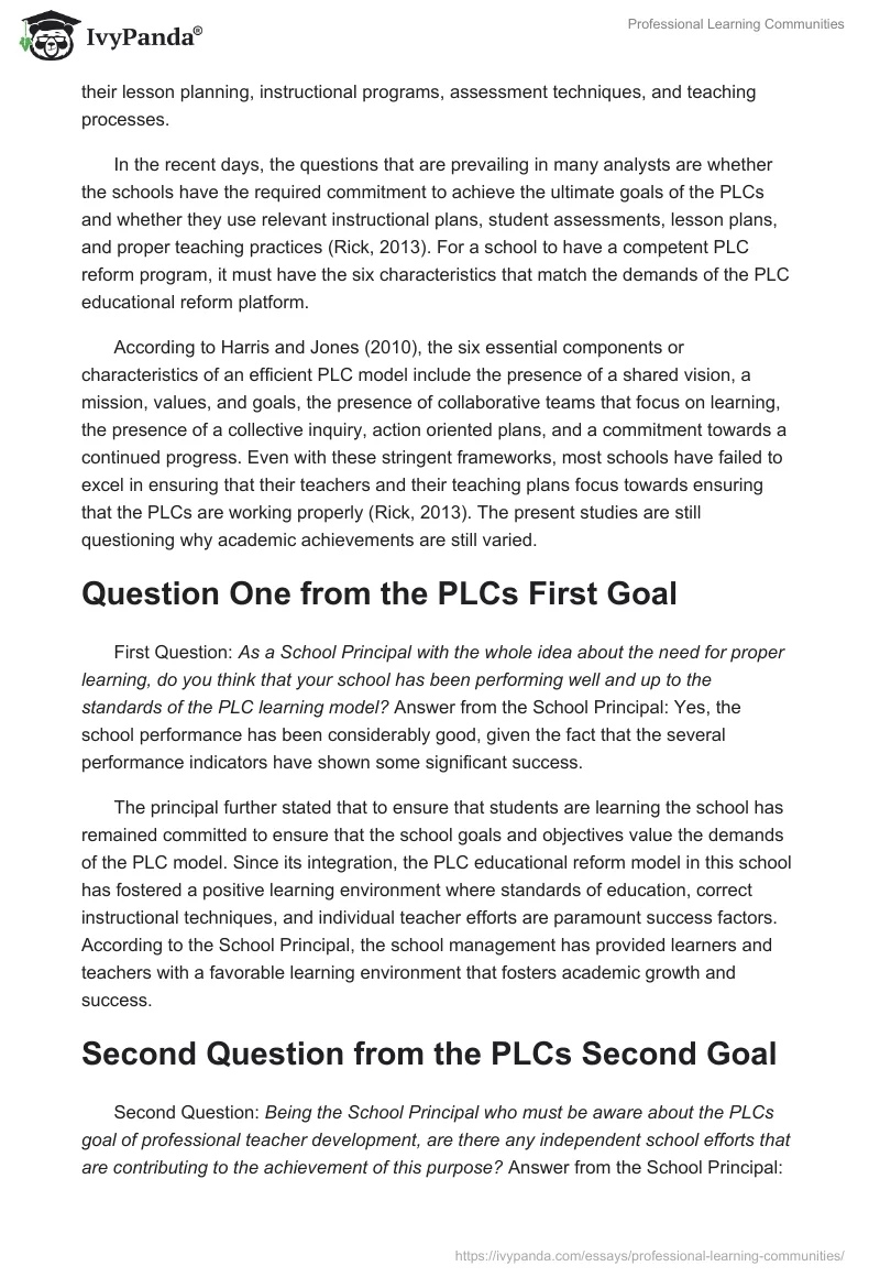 Professional Learning Communities. Page 2
