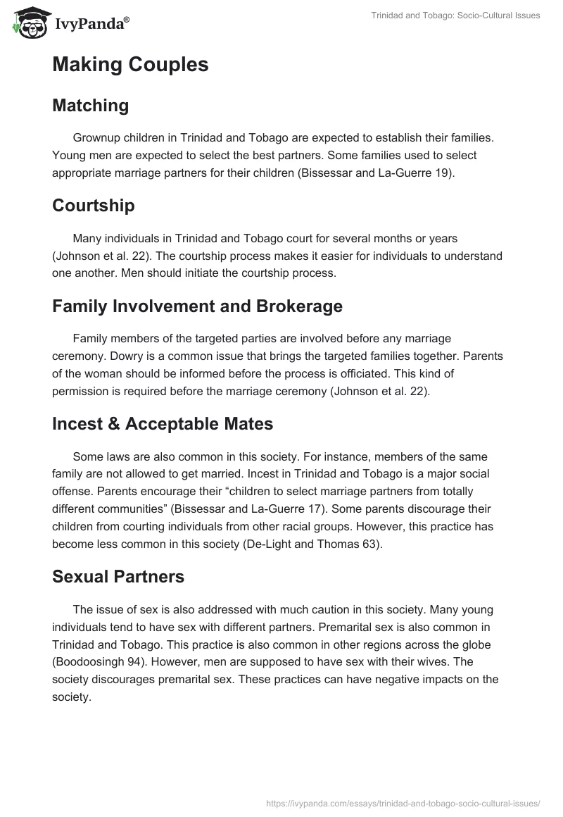 Trinidad and Tobago: Socio-Cultural Issues. Page 3