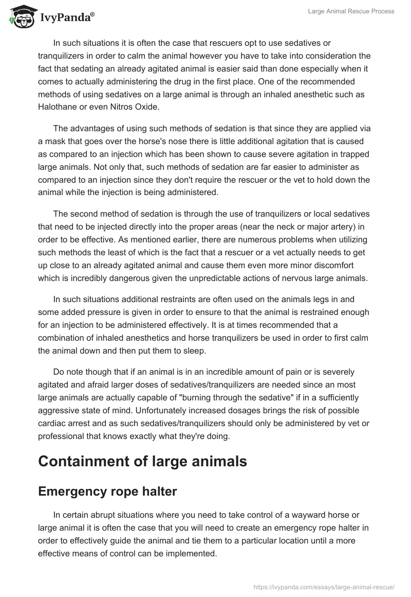 Large Animal Rescue Process. Page 4