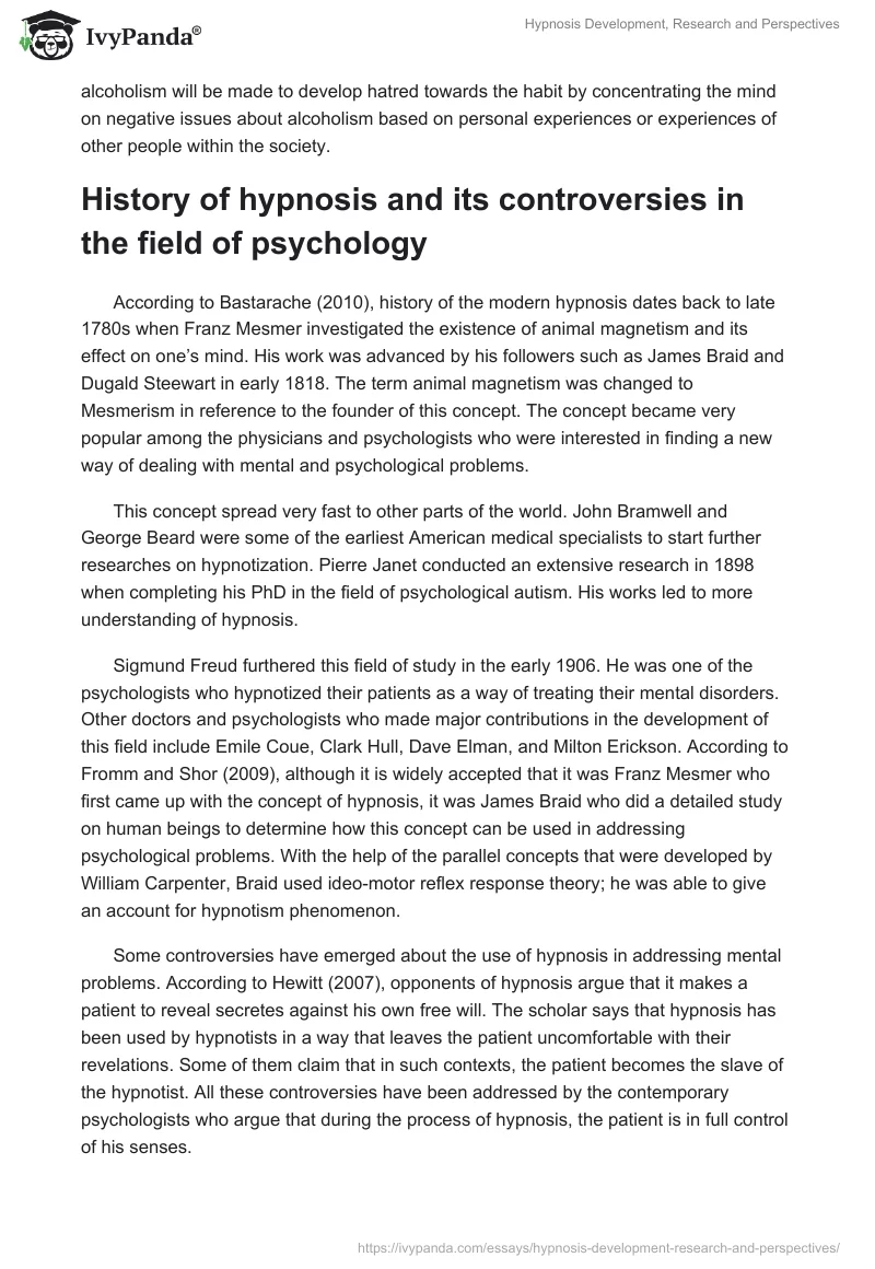 Hypnosis Development, Research and Perspectives. Page 2