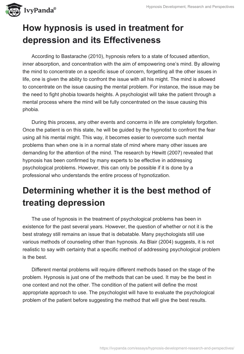 Hypnosis Development, Research and Perspectives. Page 3