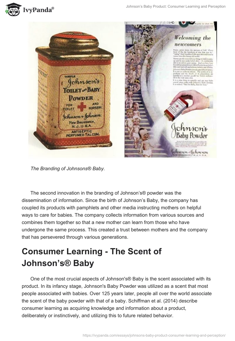 Johnson’s Baby Product: Consumer Learning and Perception. Page 4