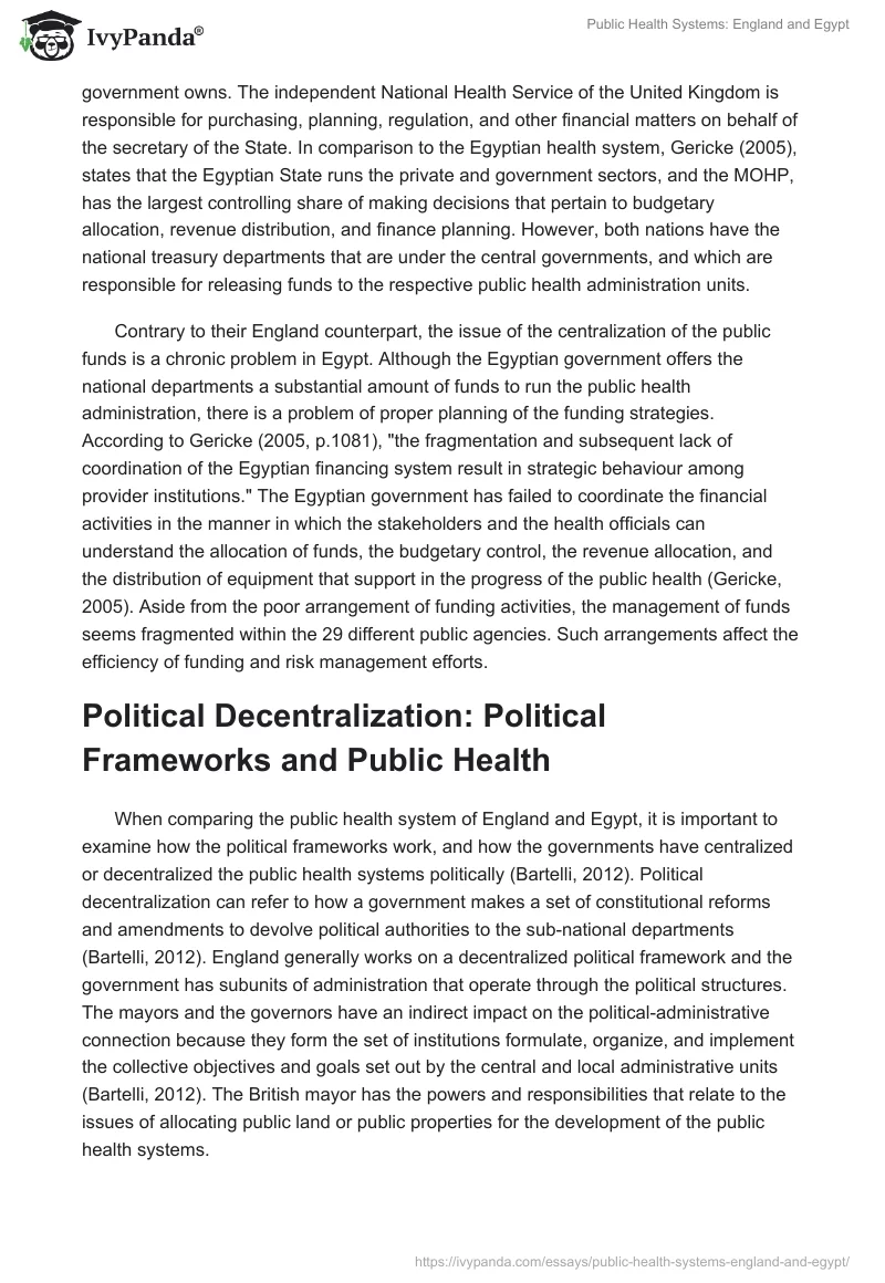 Public Health Systems: England and Egypt. Page 5