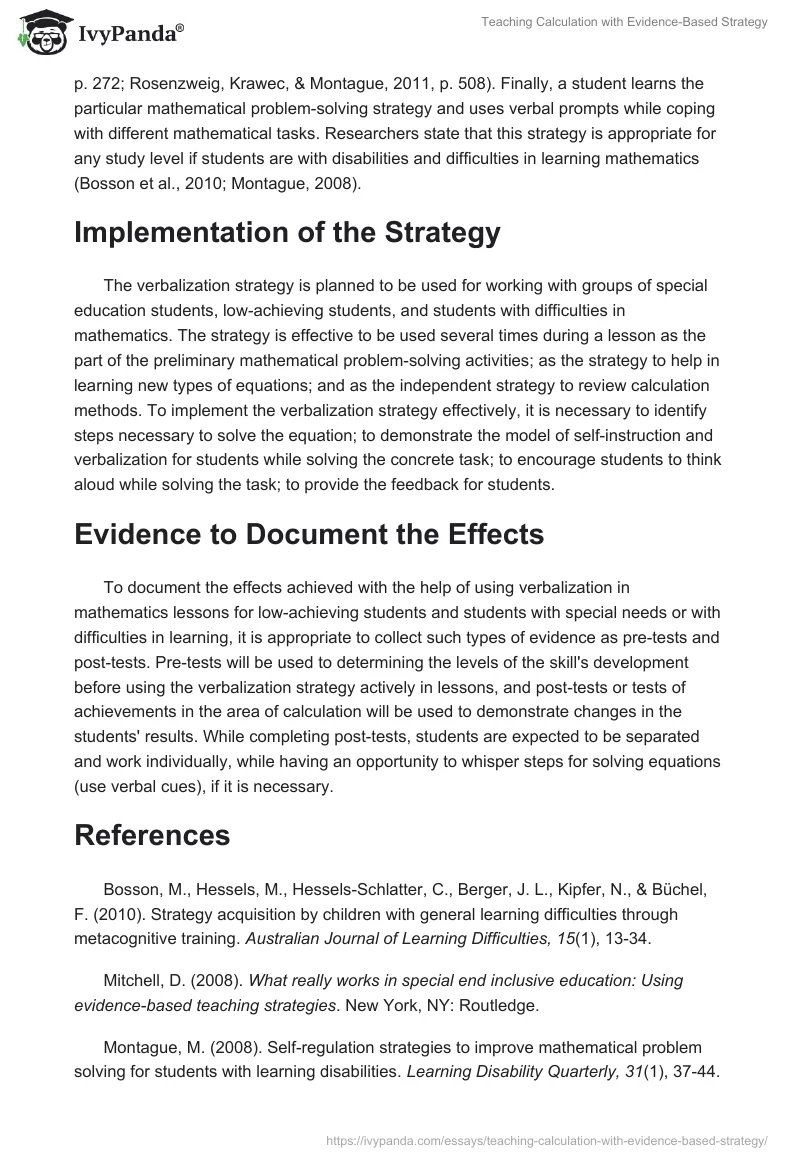 Teaching Calculation with Evidence-Based Strategy. Page 2