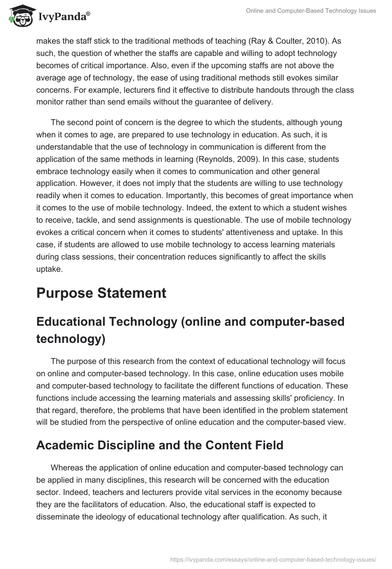 Online and Computer-Based Technology Issues. Page 2
