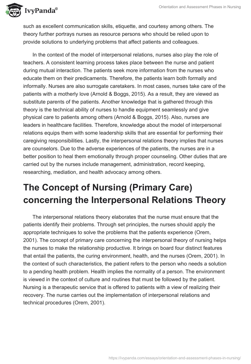 Orientation and Assessment Phases in Nursing. Page 4
