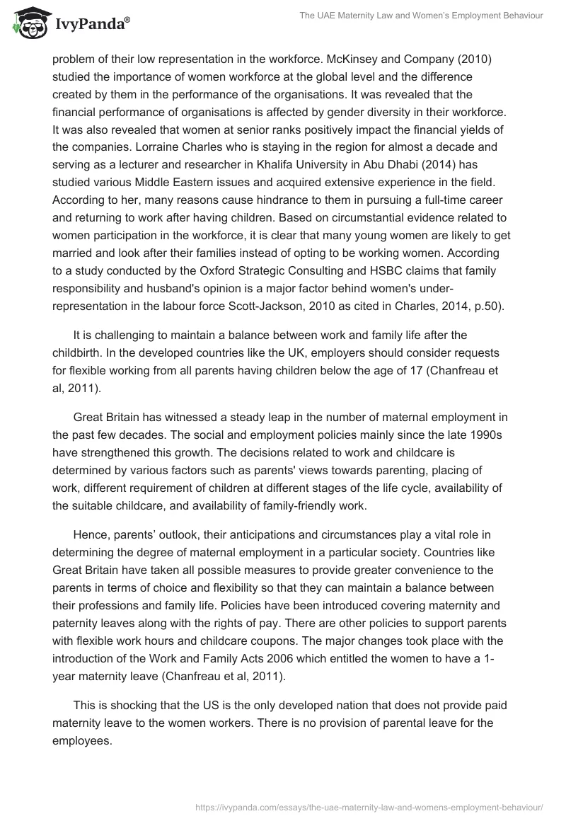 The UAE Maternity Law and Women’s Employment Behaviour. Page 5