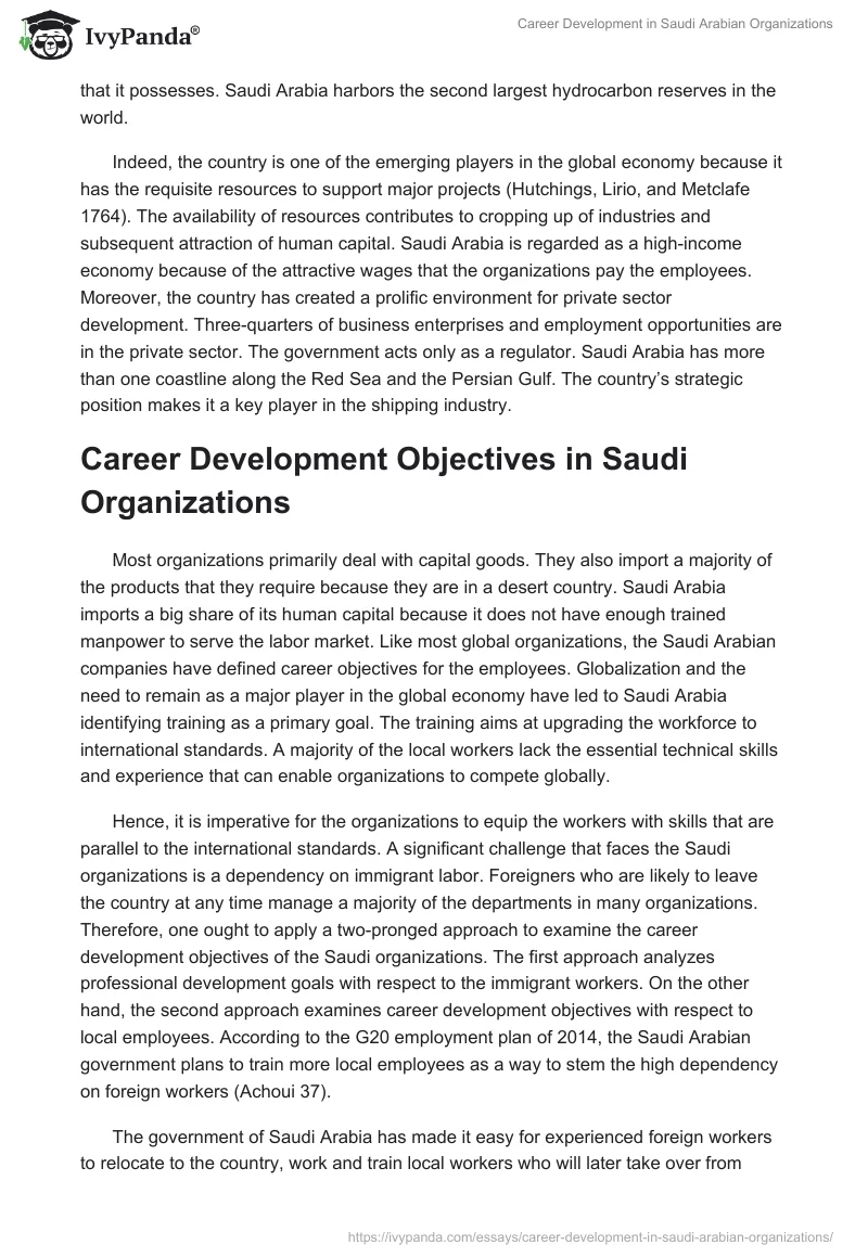 Career Development in Saudi Arabian Organizations. Page 2