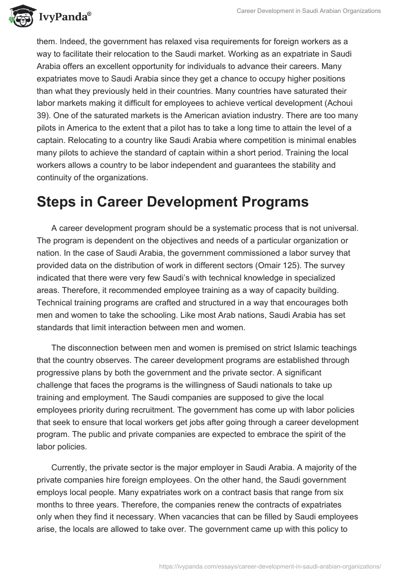 Career Development in Saudi Arabian Organizations. Page 3