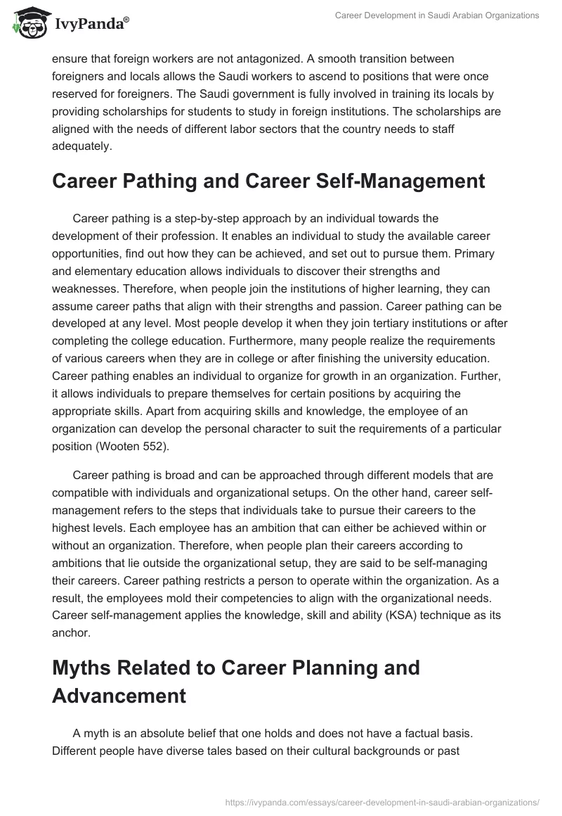 Career Development in Saudi Arabian Organizations. Page 4