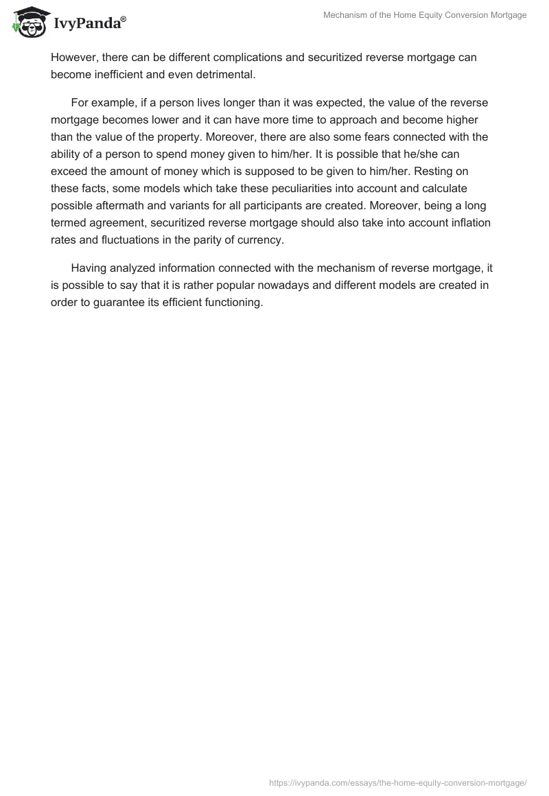 Mechanism of the Home Equity Conversion Mortgage. Page 2
