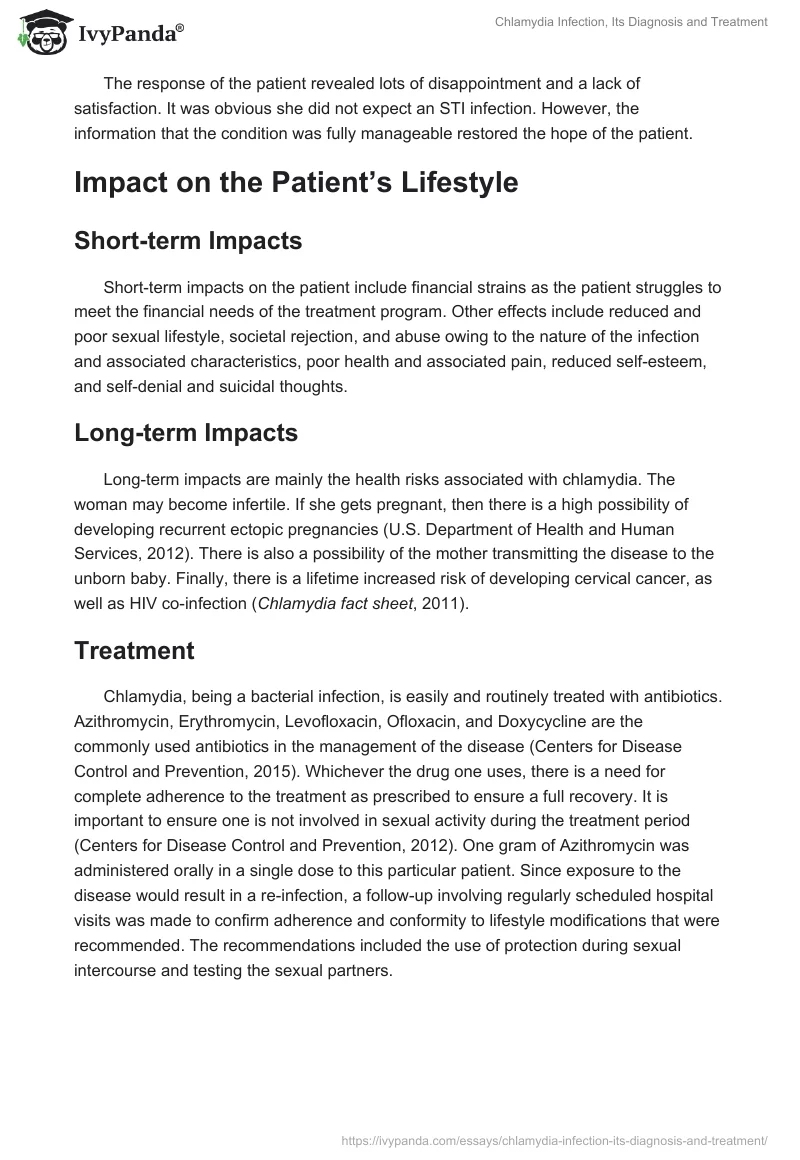 Chlamydia Infection, Its Diagnosis and Treatment. Page 2