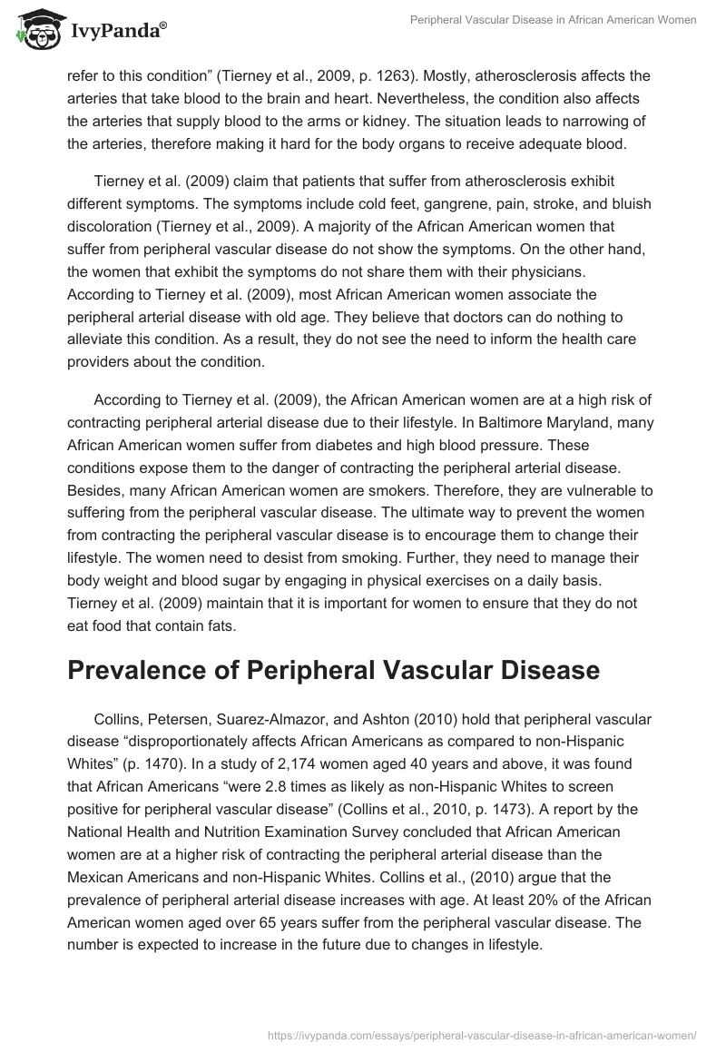 Peripheral Vascular Disease in African American Women. Page 2