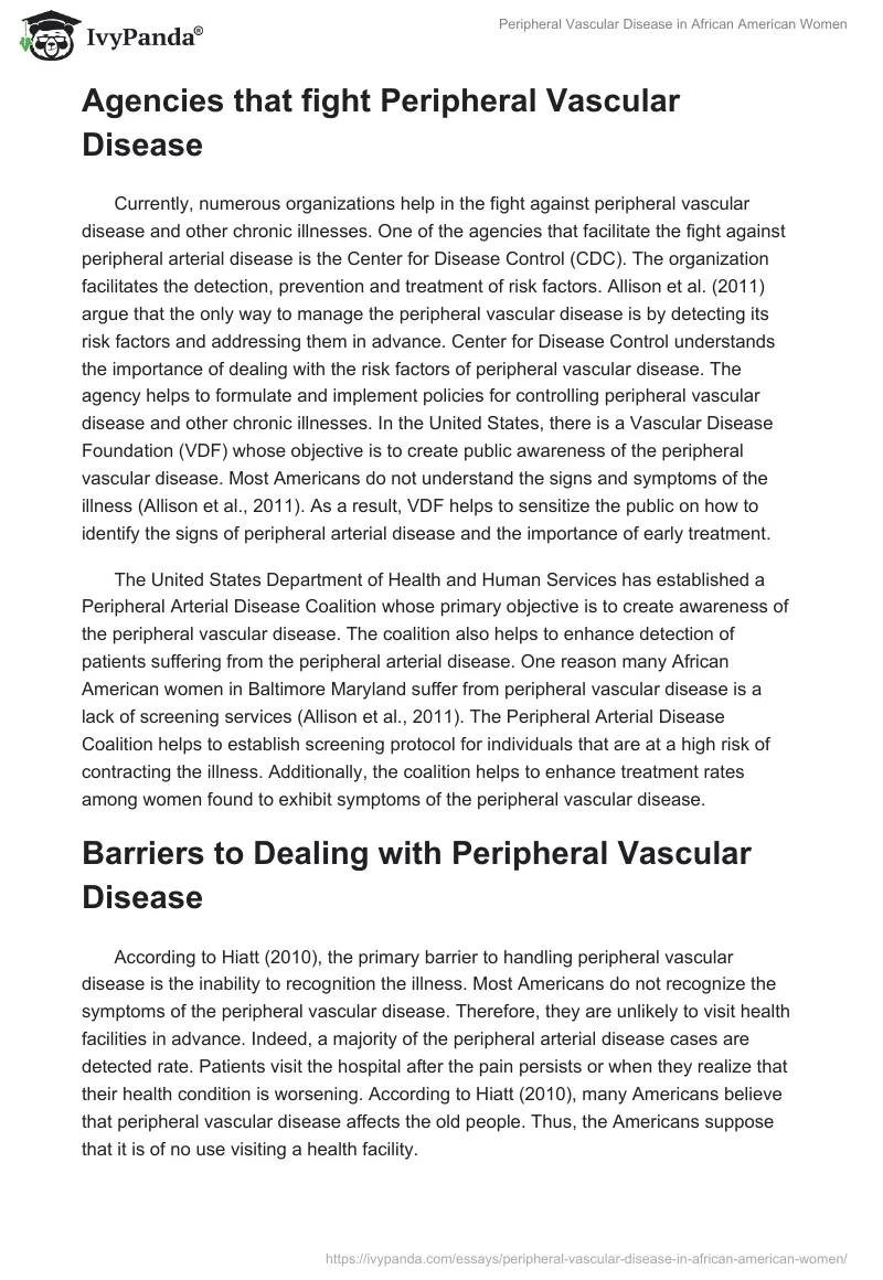 Peripheral Vascular Disease in African American Women. Page 3