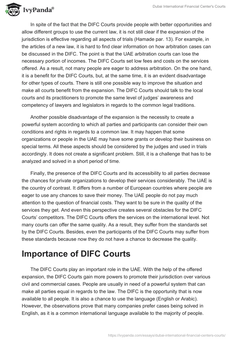 Dubai International Financial Center's Courts. Page 5