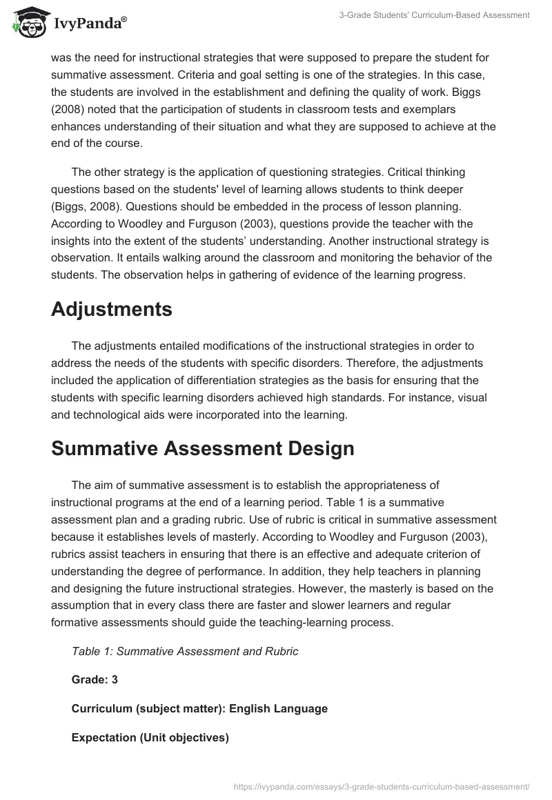 3-Grade Students' Curriculum-Based Assessment. Page 3