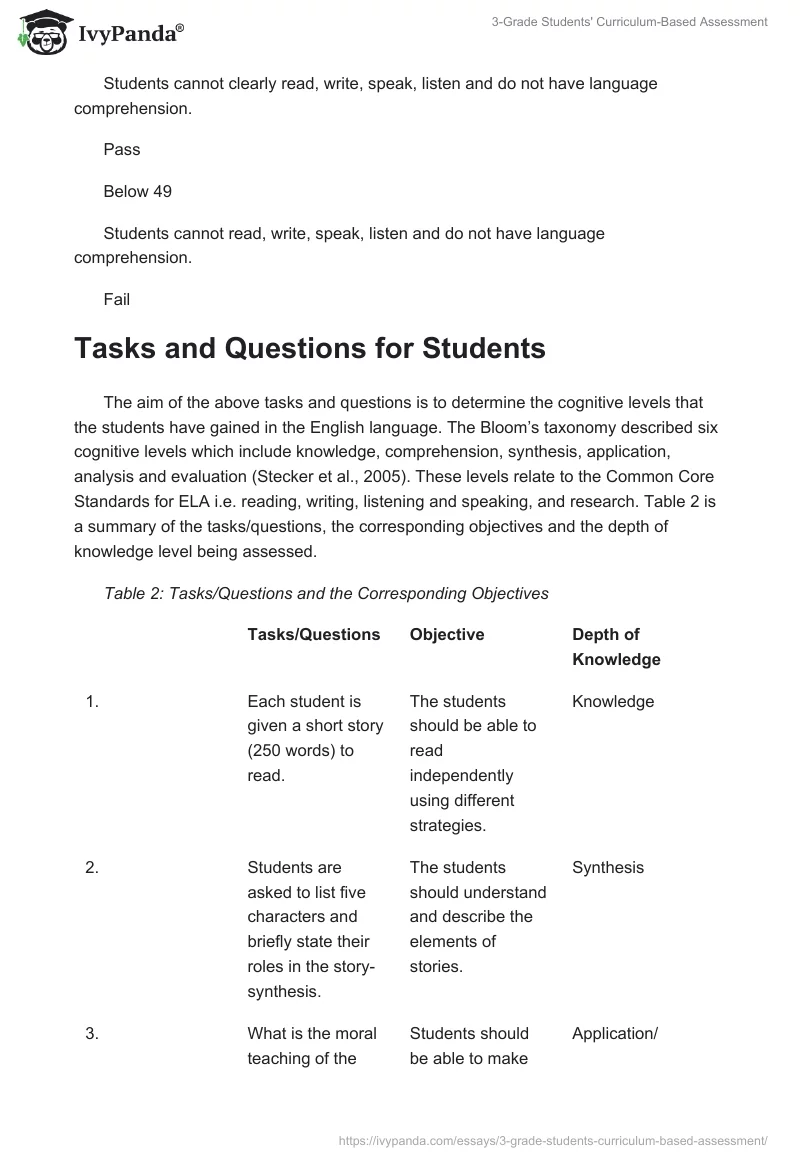 3-Grade Students' Curriculum-Based Assessment. Page 5